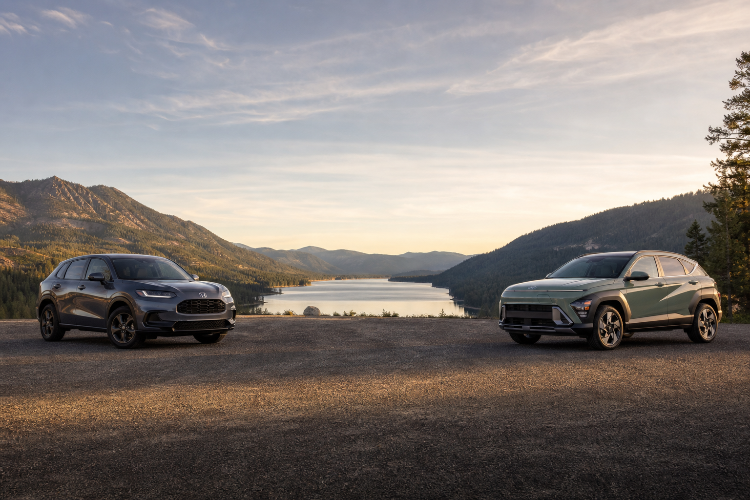 Honda HR-V Sport FWD vs Hyundai kona SEL Premium FWD